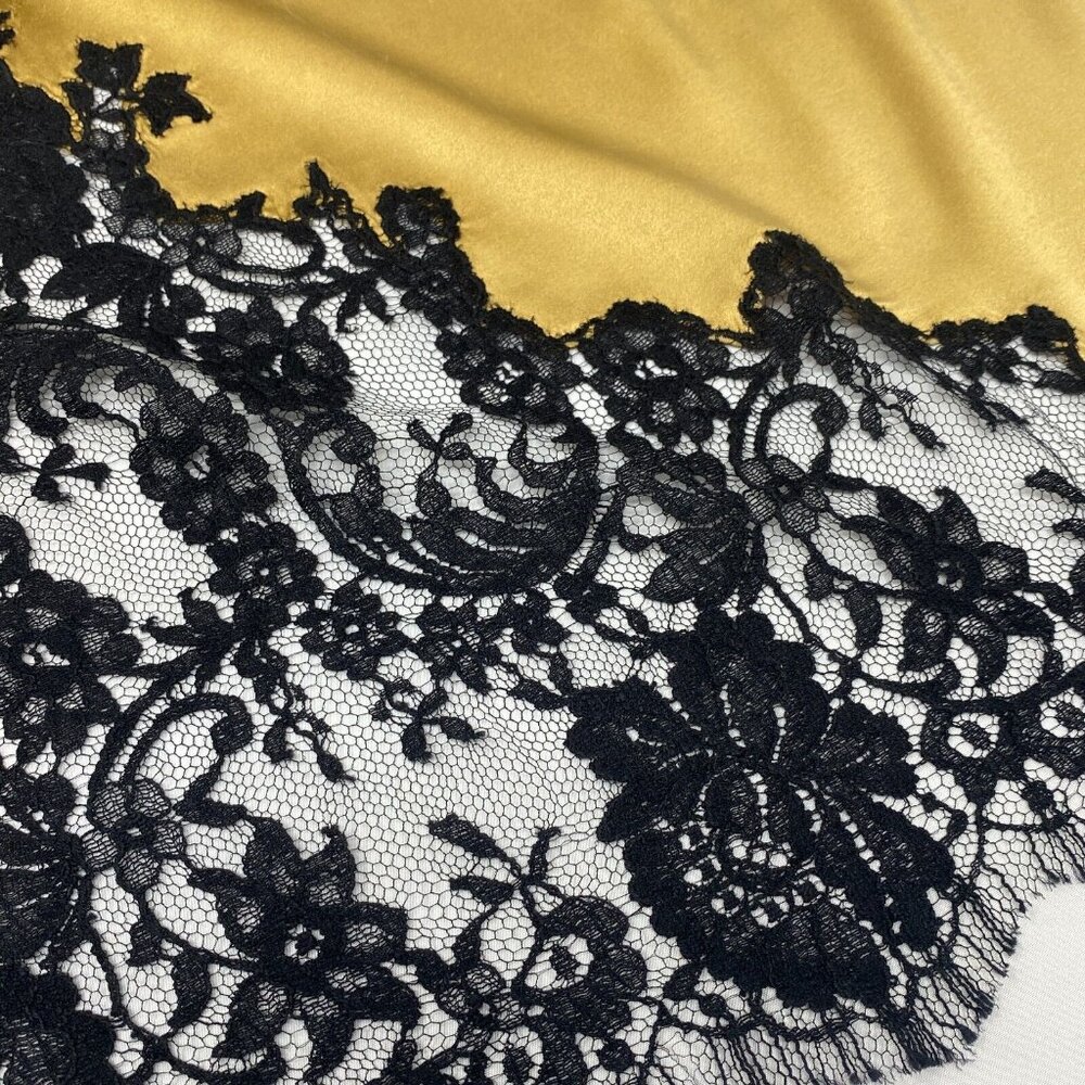 Agent Provocateur Nayeli Gold Black Silk Slip Dress AP2 Small - Picture 11 of 16